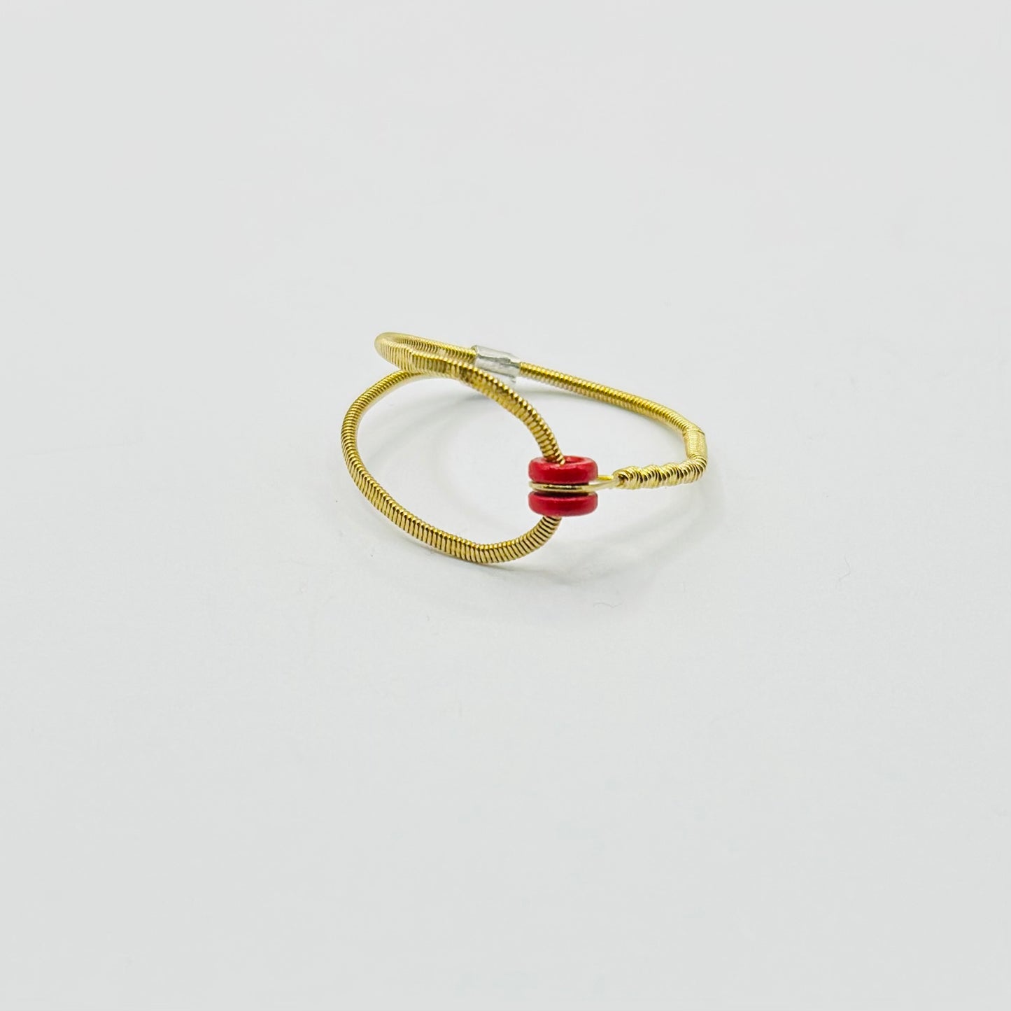 Ball-End Guitar String Ring in Gold