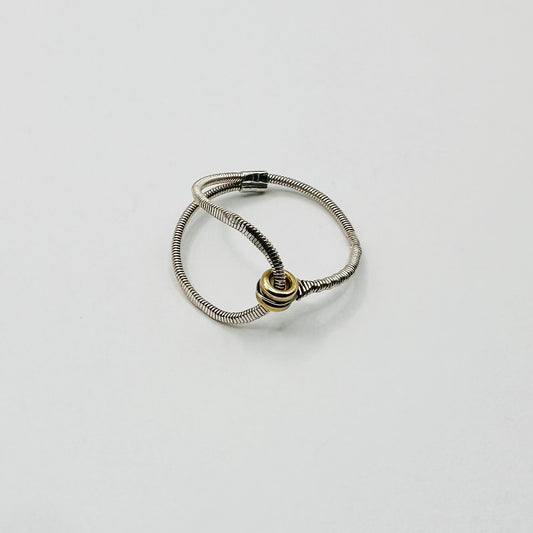 Ball-End Guitar String Ring in Silver